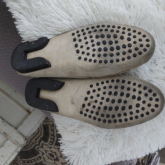 TOD'S Suede soft taupe beige mens loafers slip on 6.5 - Picture 9 of 16